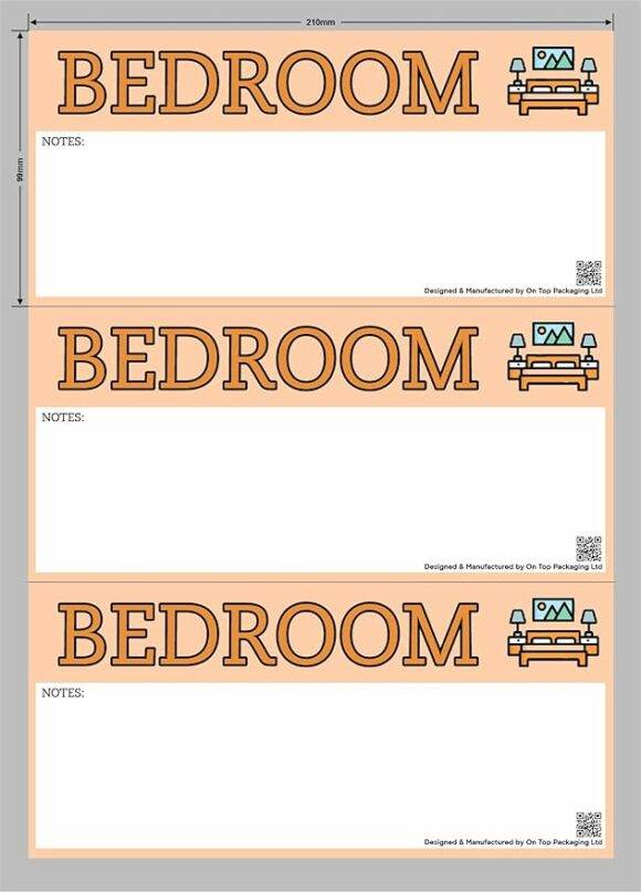Bedroom - Moving Day Sticker Set – Pack of 22 Stickers - Image 3